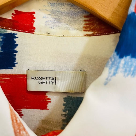 Rosetta Getty, abstract print blouse. - Picture 3 of 5
